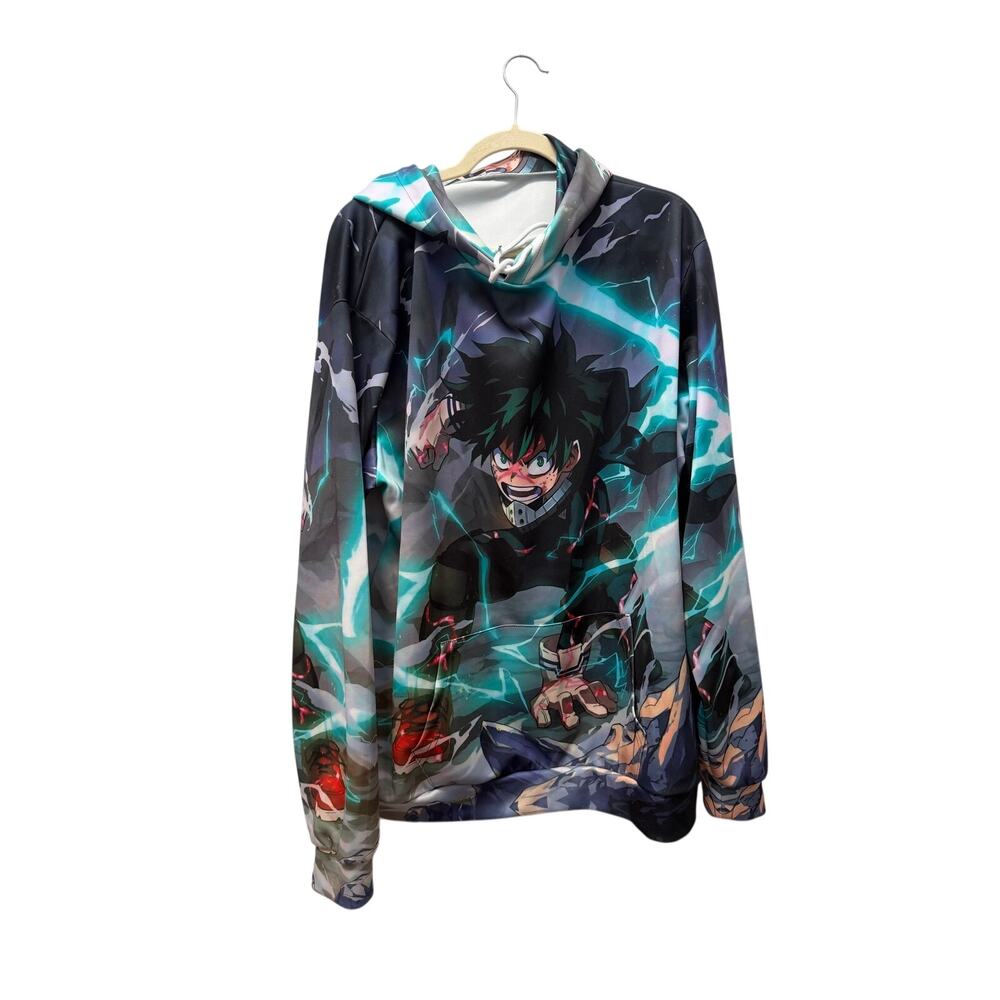 My Hero Academia Deku Full Print Graphic Hoodie XL - Picture 2 of 6